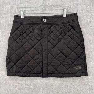 The North Face Quilted PrimaLoft Mini Skirt Women 4 Black Outdoor Apres Ski